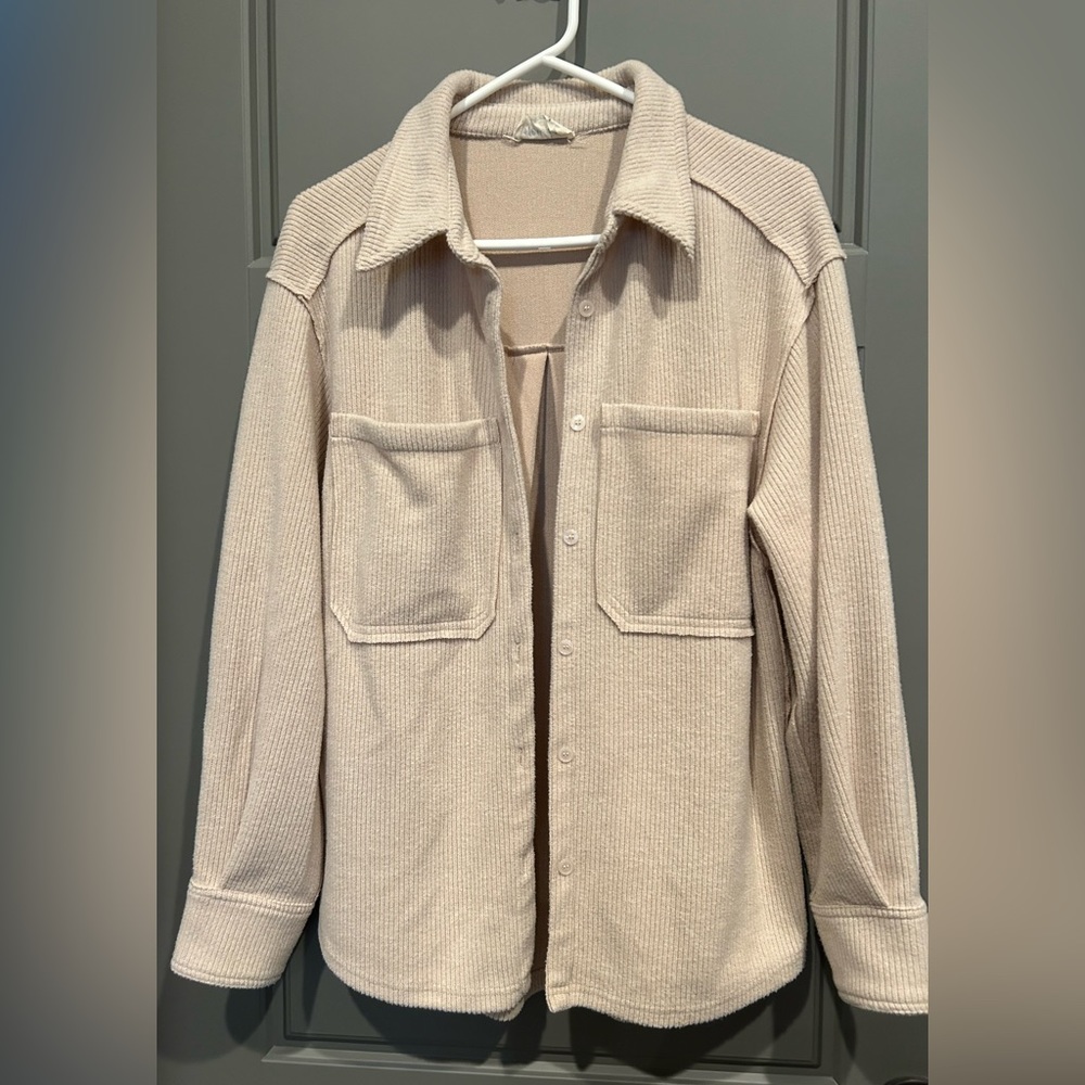 Cream colored shacket